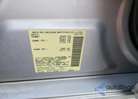 2015 Nissan Altima 2.5 z USA, uszkodzony, nr VIN 1N4AL3AP0FC248562